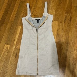 Pattern zip up mini dress, size S